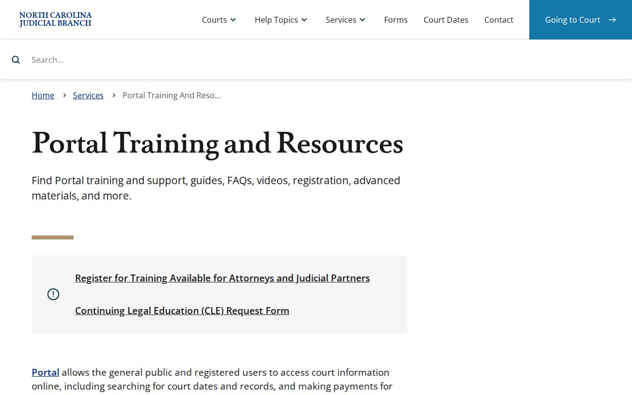 Catawba County case lookup Portal training and resources