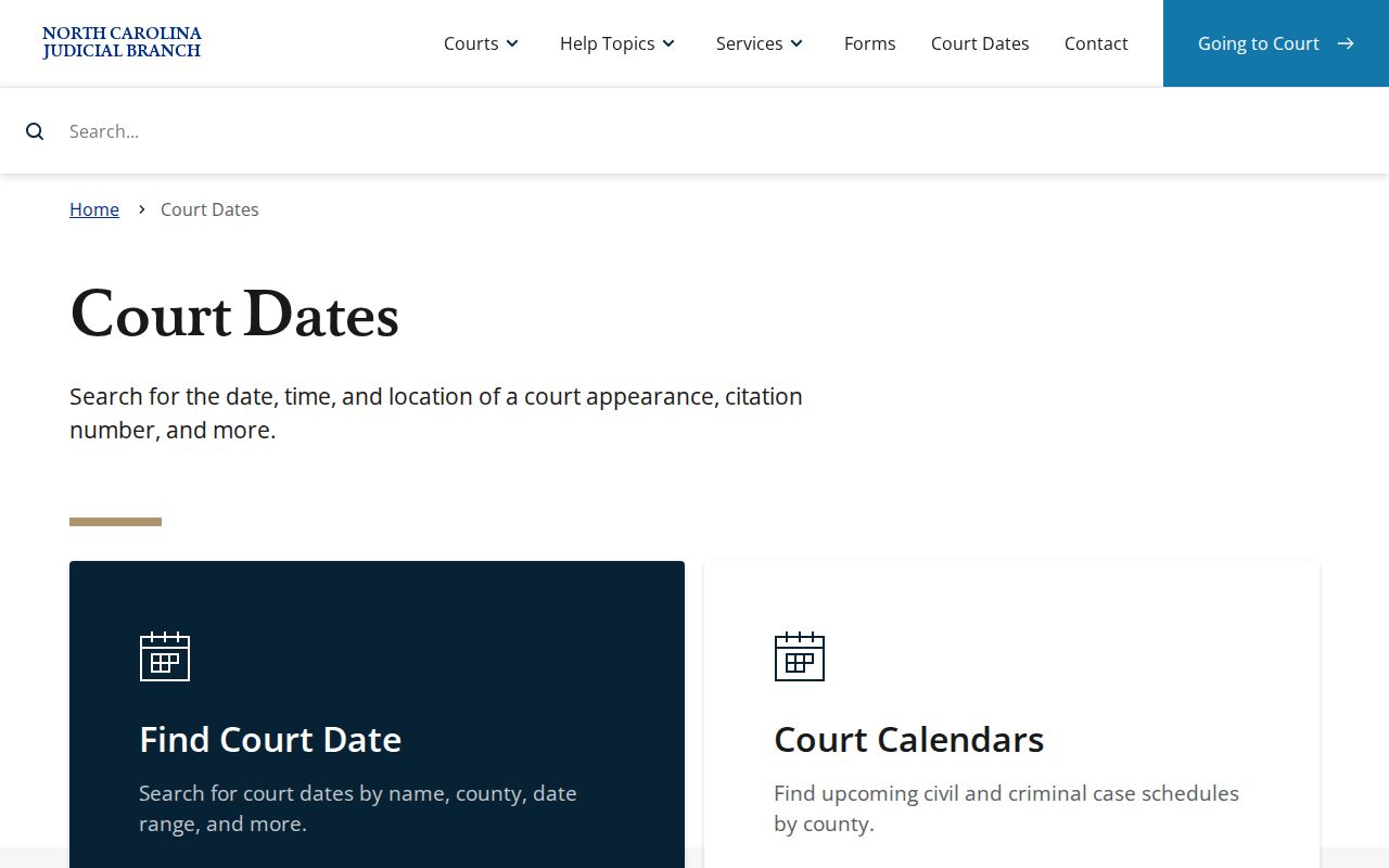 Catawba County court dates North Carolina Court Dates service